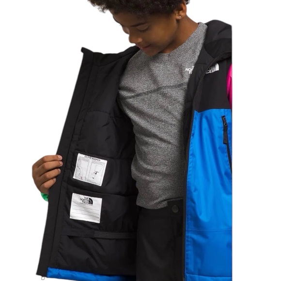 Kids’ Freedom insulated waterproof hooded jacket optic blue Large 12 NEW NWT - Picture 6 of 11